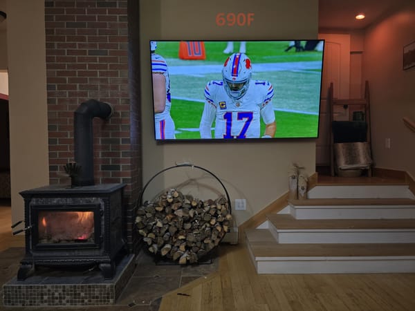 Smart light wood stove temperature indication